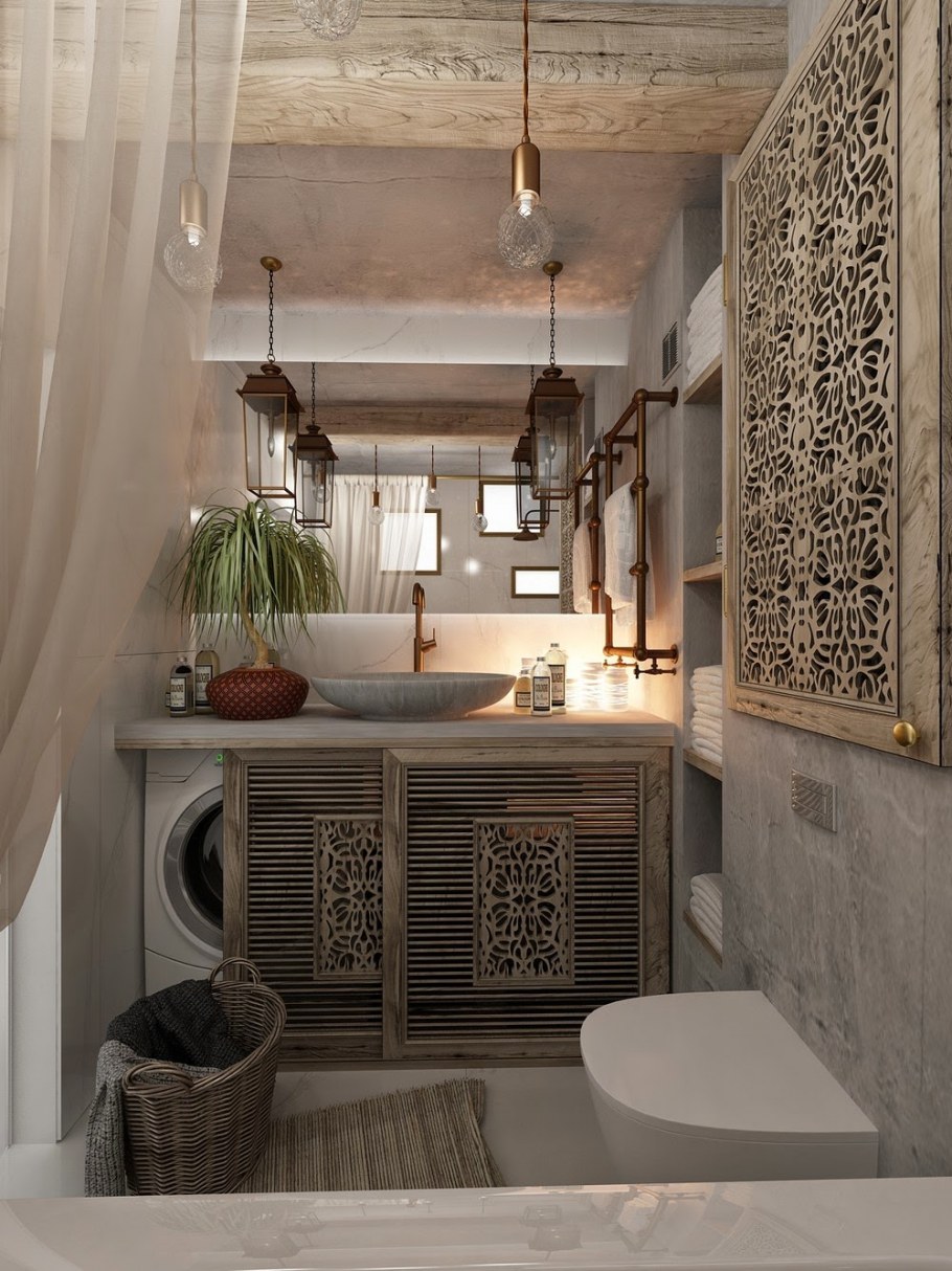 Плитка в ванную комнату в Восточном стиле