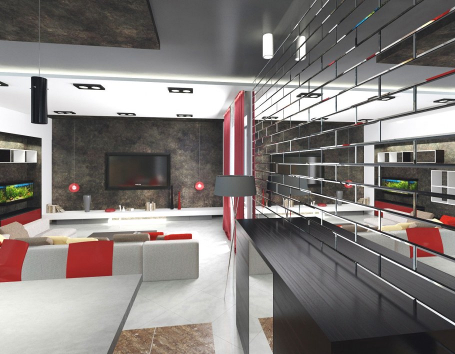 Зеркальная графитовая плитка 240*120