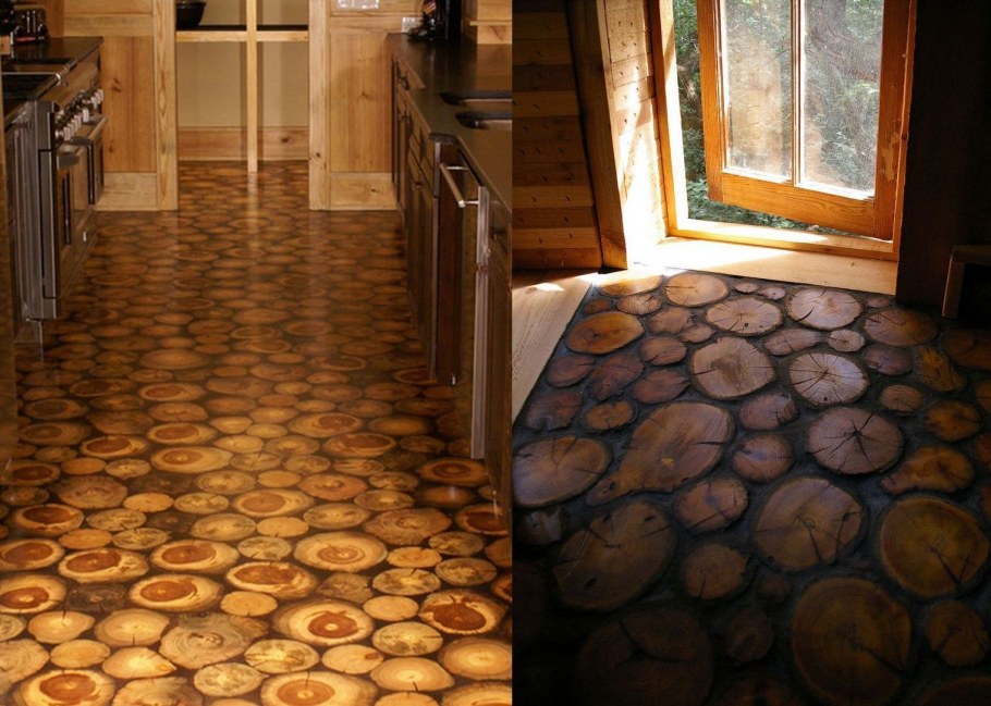 Девушка на ламинате