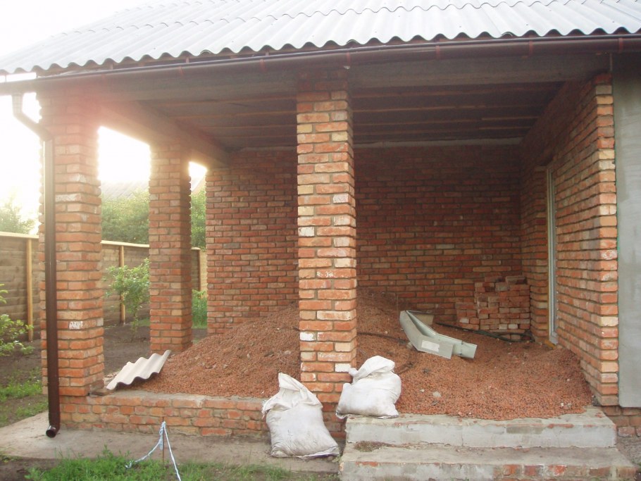 Веранда из кирпича