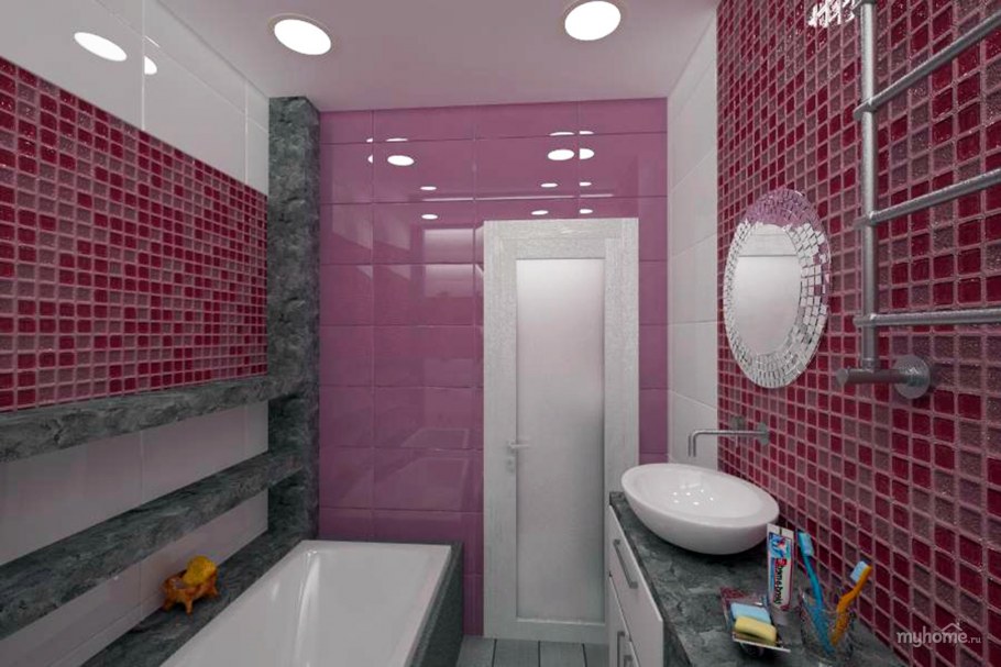 Туалет 1.70 квадратный метр сиреневый