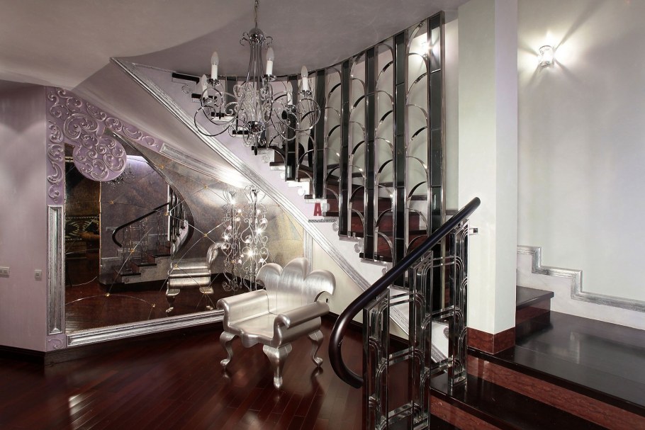 Ограждение лестницы в стиле ар деко