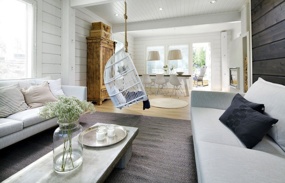 Дерево в интерьере квартиры Скандинавский стиль