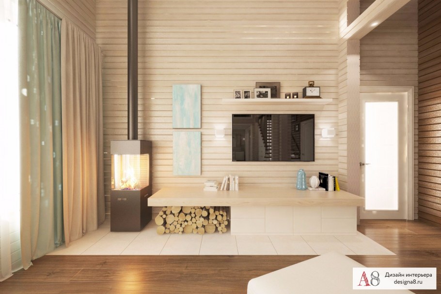 Дом из клееного бруса в стиле Прованс