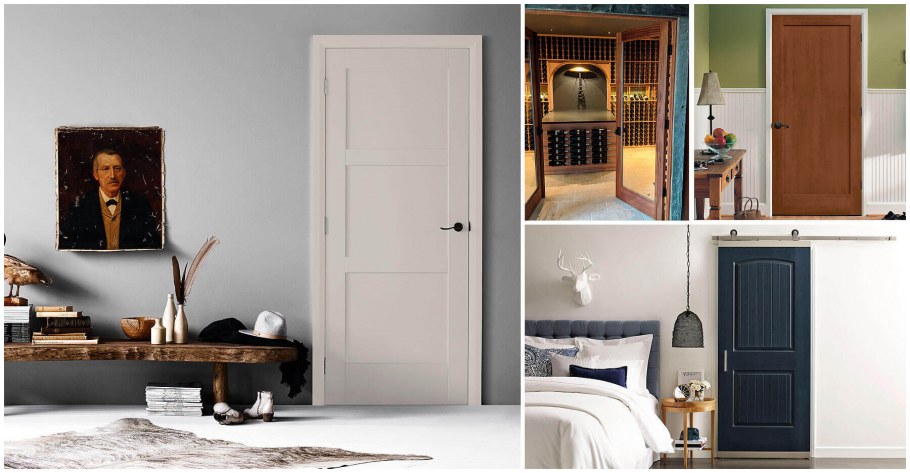 Вид через приоткрытую дверь интерьер