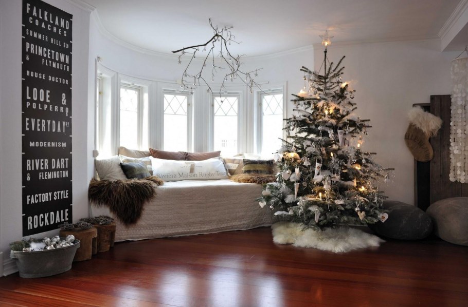 Украшение елки экостиль