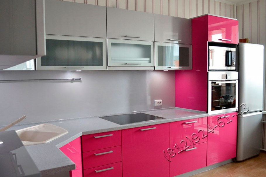 Кухня олива сирень модульная