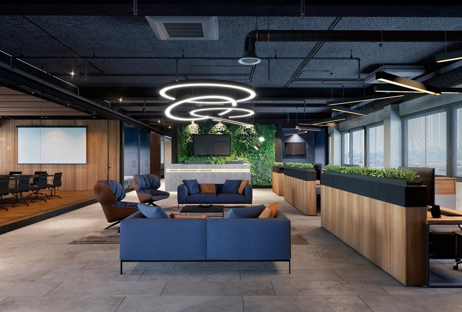 Современный офис интерьер