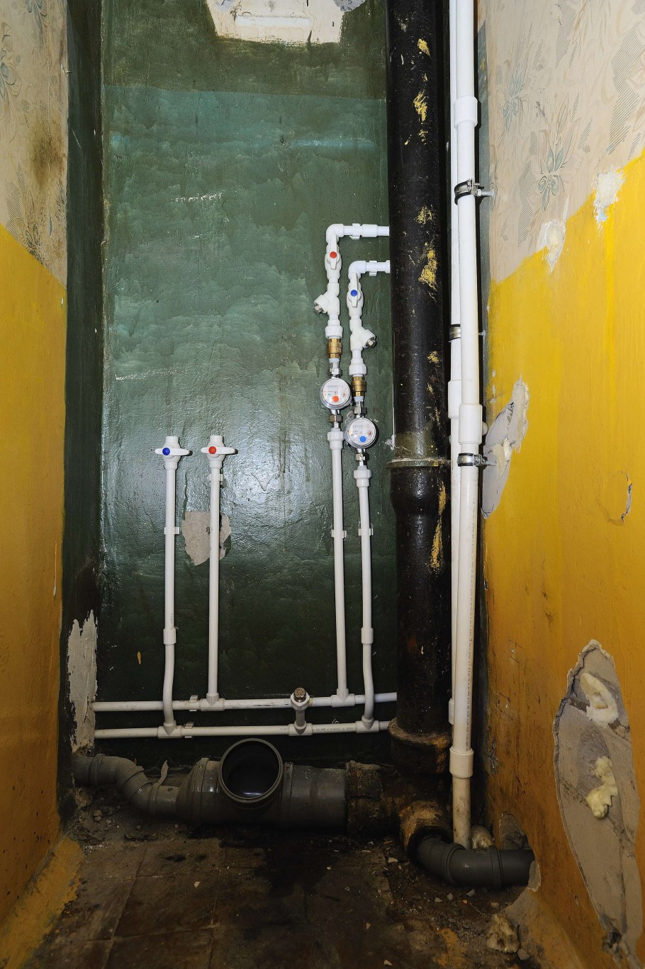 Перенос счетчиков в ванной