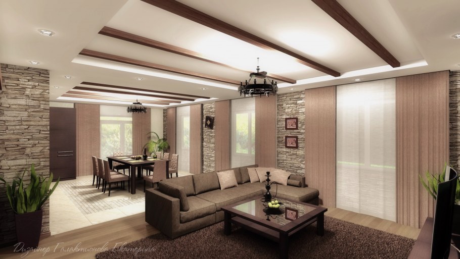 Интерьеры коттедж гостиная