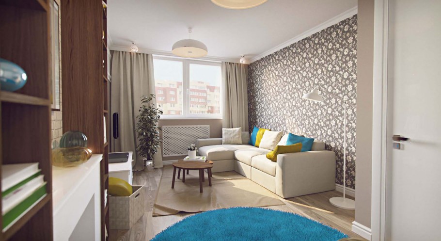 Интерьер двухкомнатной квартиры панельного дома
