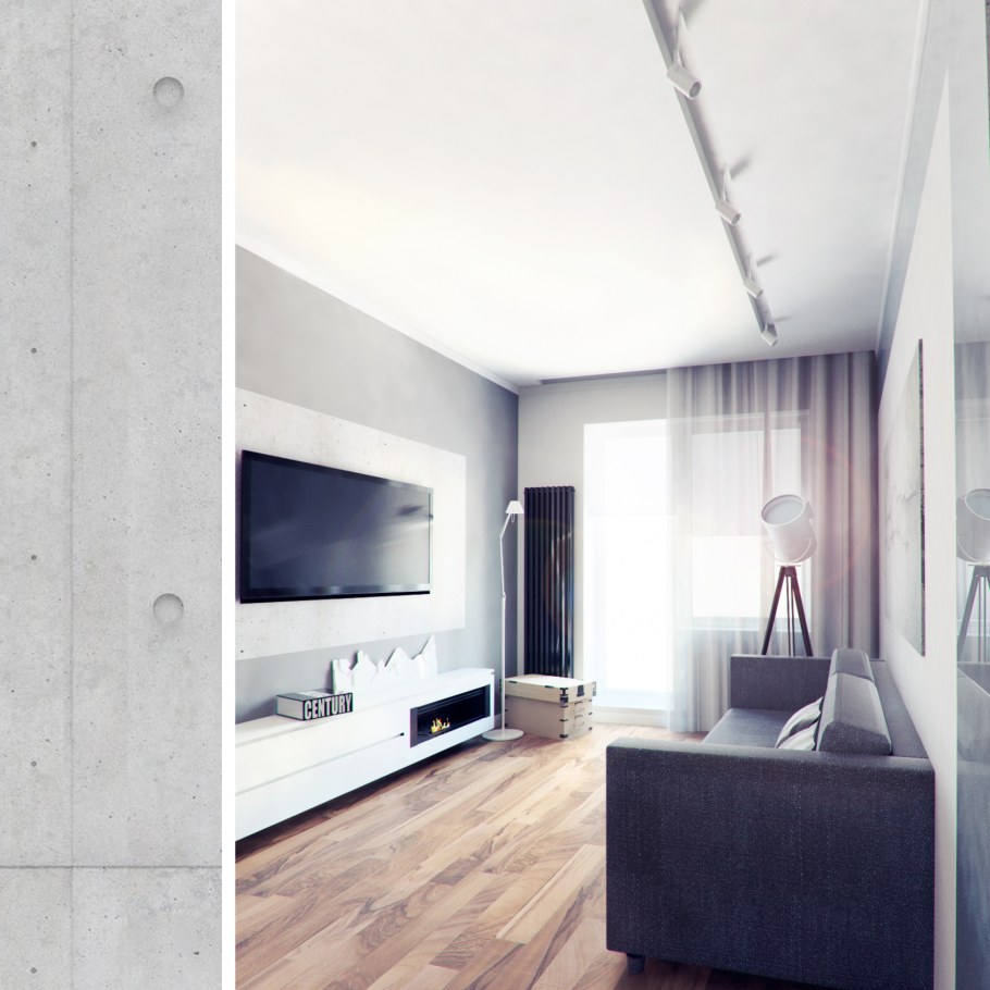 Хрущевка в стиле лофт белый