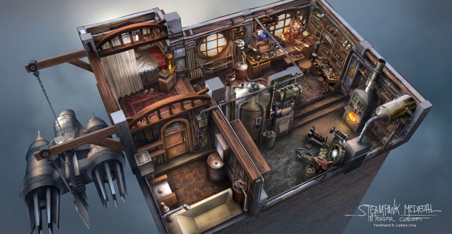 Дом в стиле дизельпанк