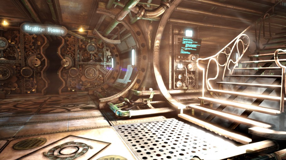 Космический корабль интерьер стимпанк