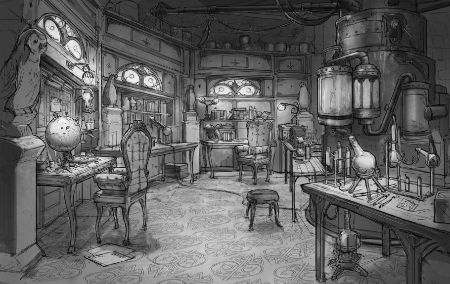 Стимпанк комната арт