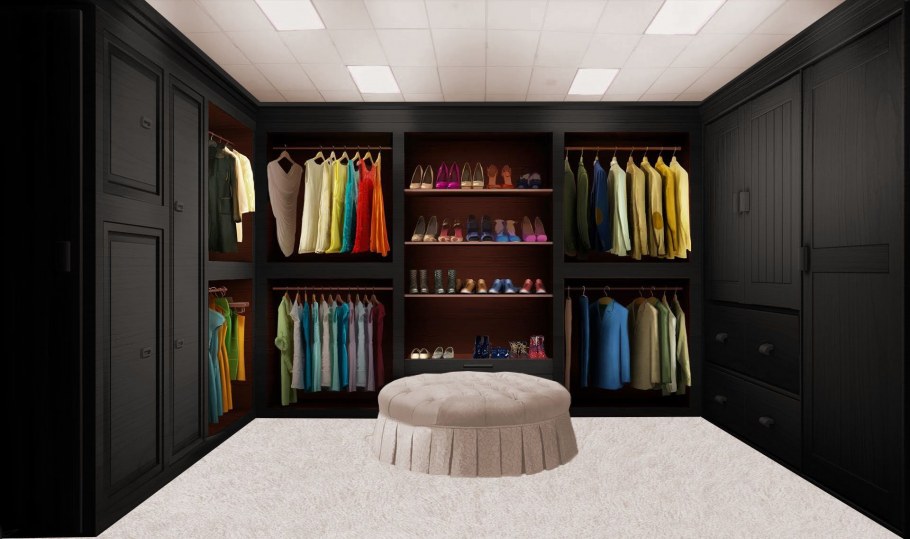 Гардеробная комната аниме фон