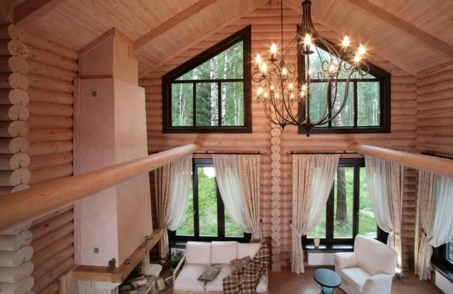 Деревянный дом со вторым светом