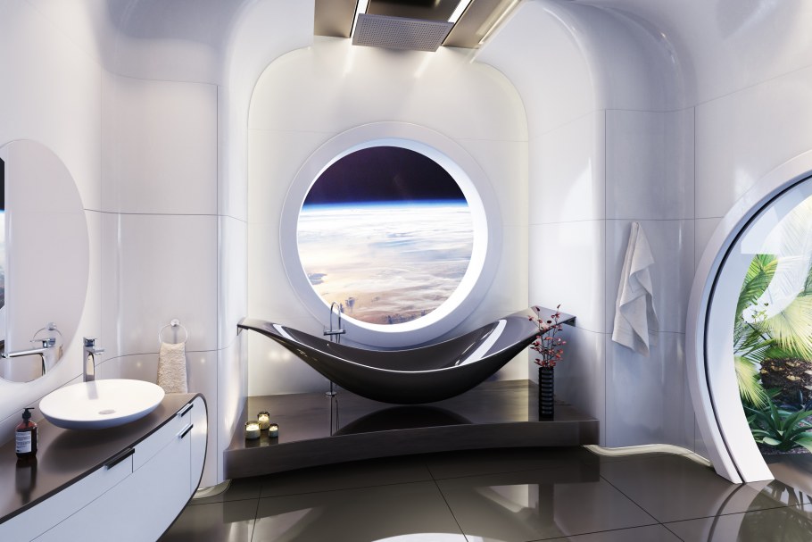 Футуристическая ванная комната