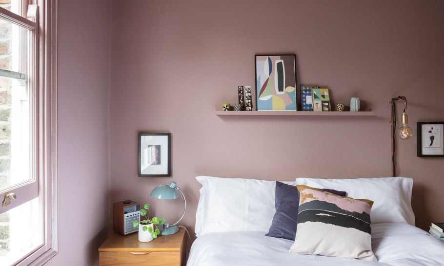 Пепельно розовый стены