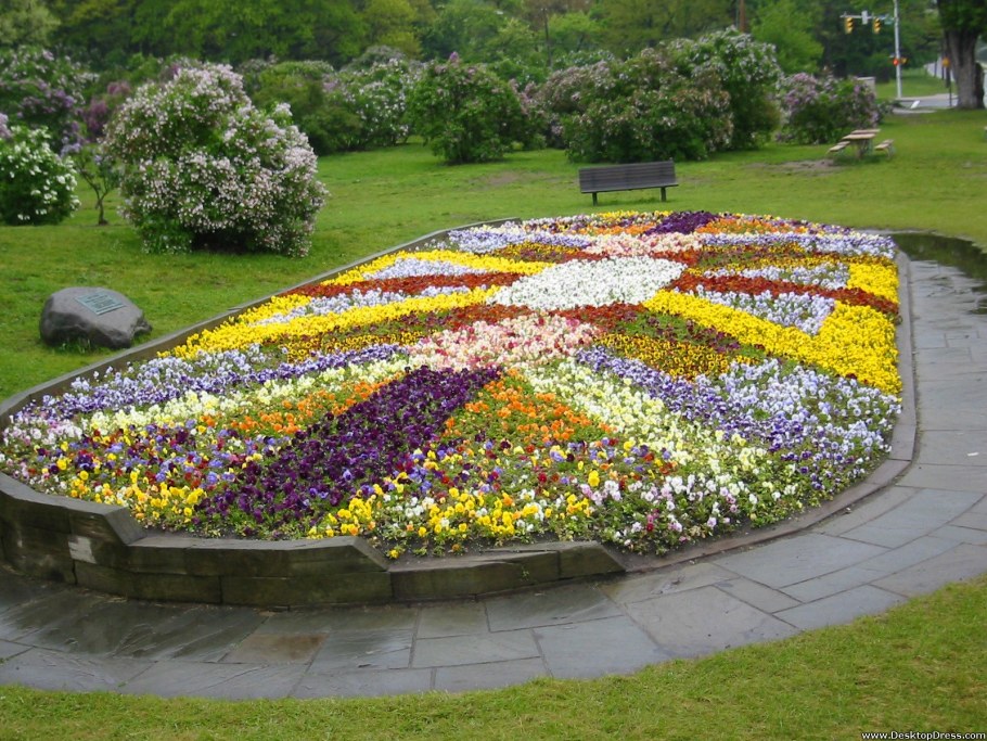 Симметричный цветник