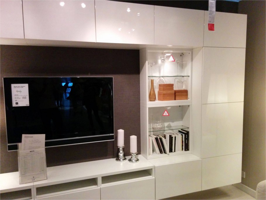 Bestå БЕСТО шкаф для ТВ, комбин/стеклян дверцы