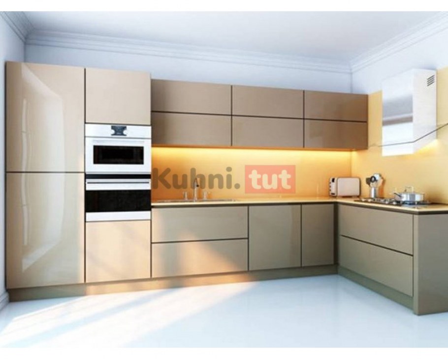 Кухня белая матовая без ручек