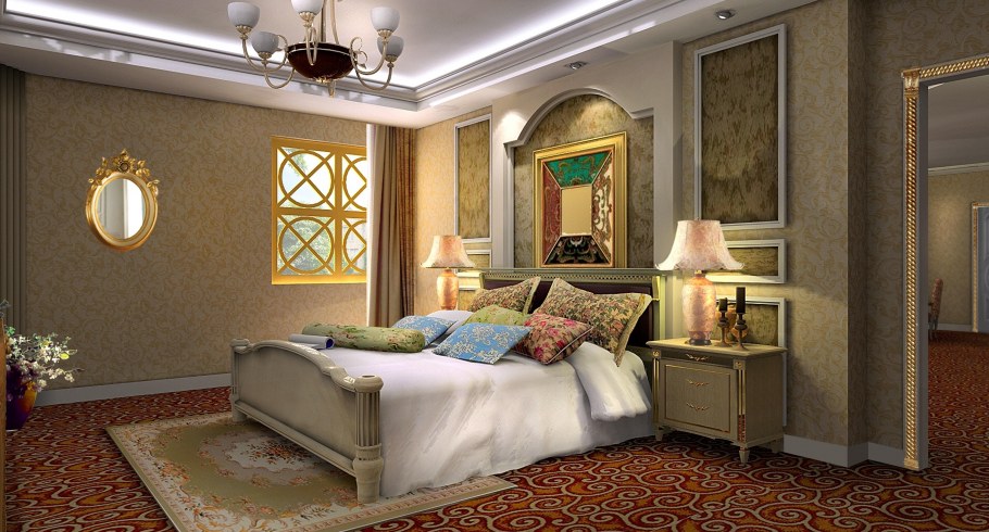 Спальня в романском стиле