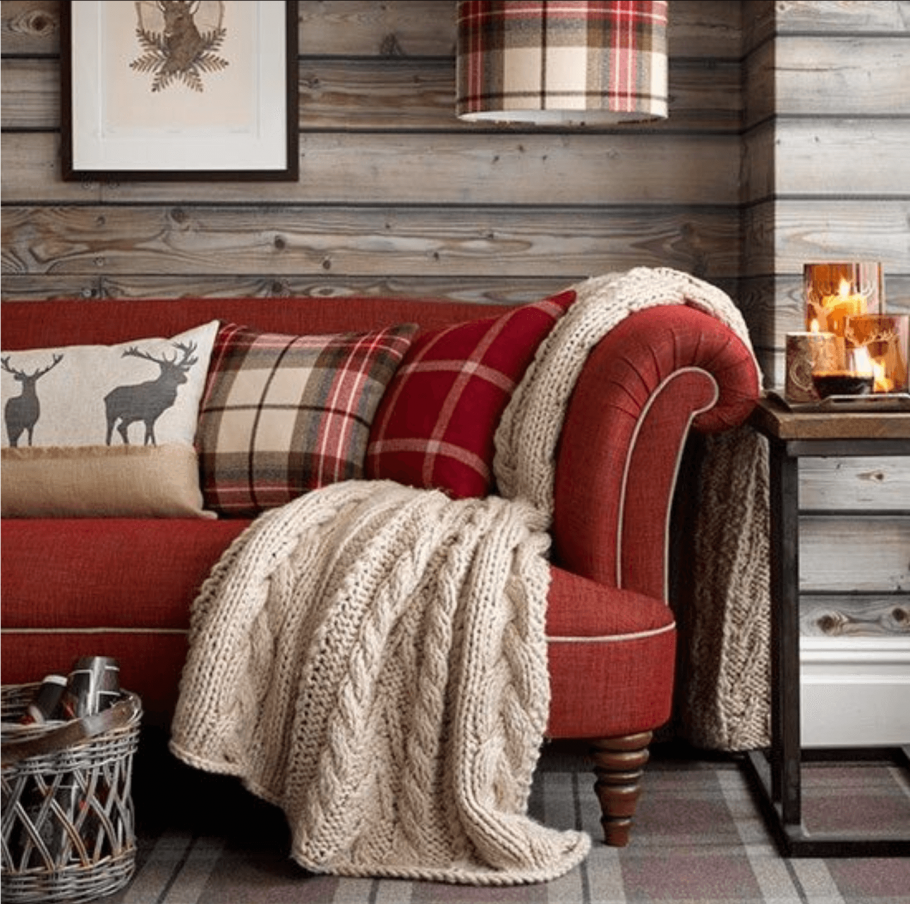 Шотландский тартан в интерьере