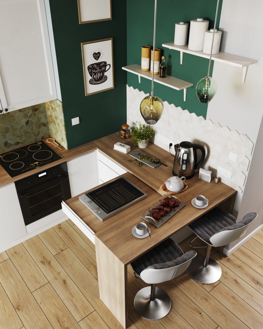 Интерьер кухни 2 на 2