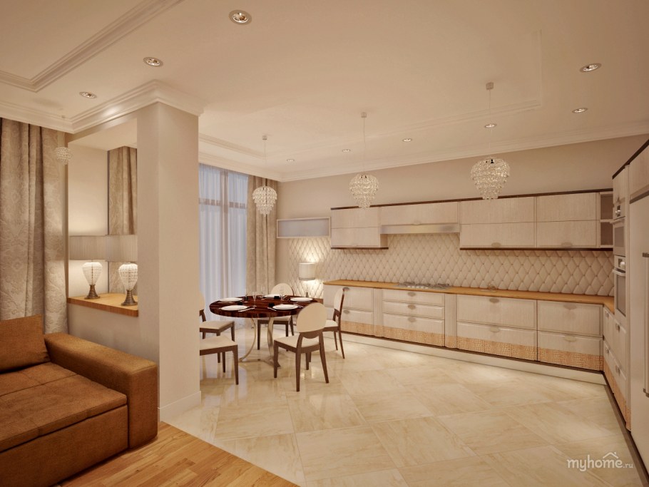 Дизайн кухни с высоким разрешением