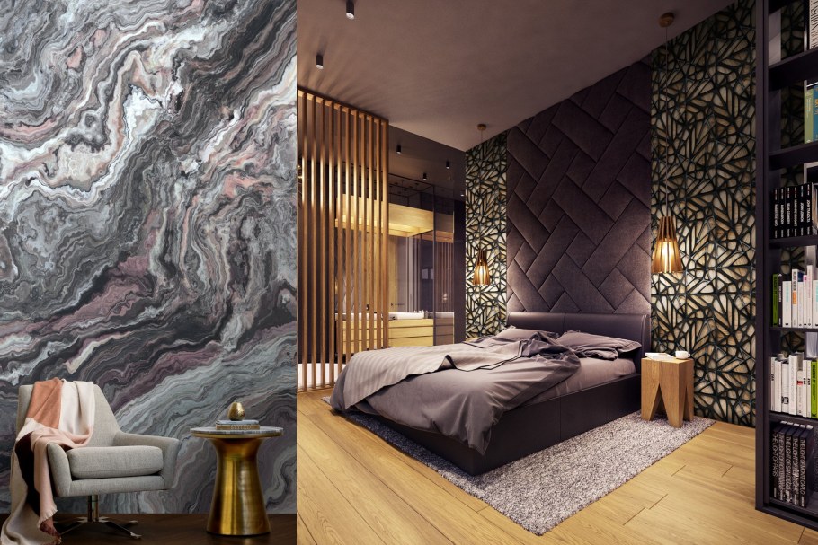 Мраморные стены в интерьере