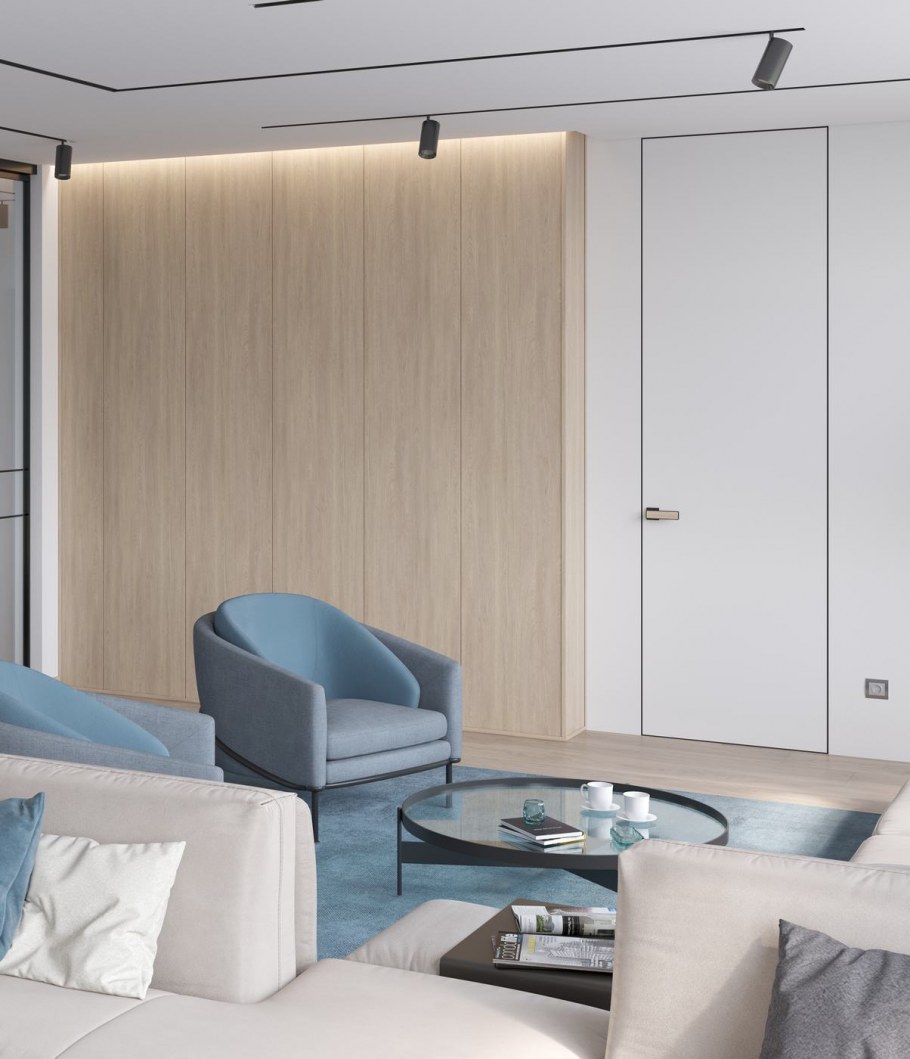 Шкаф купе белый бетон