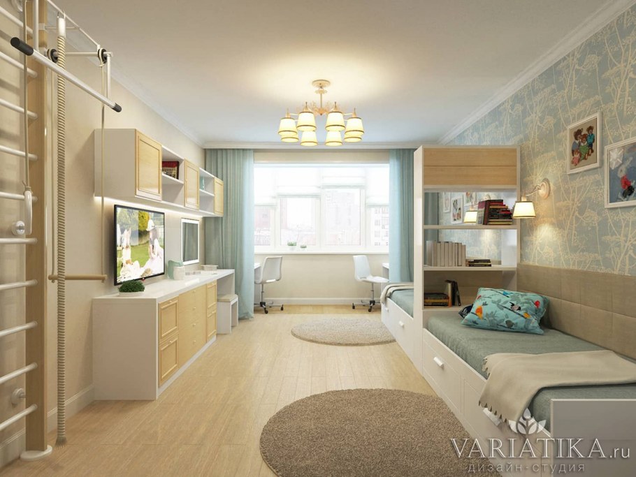 Детская с балконом для двоих мальчишек