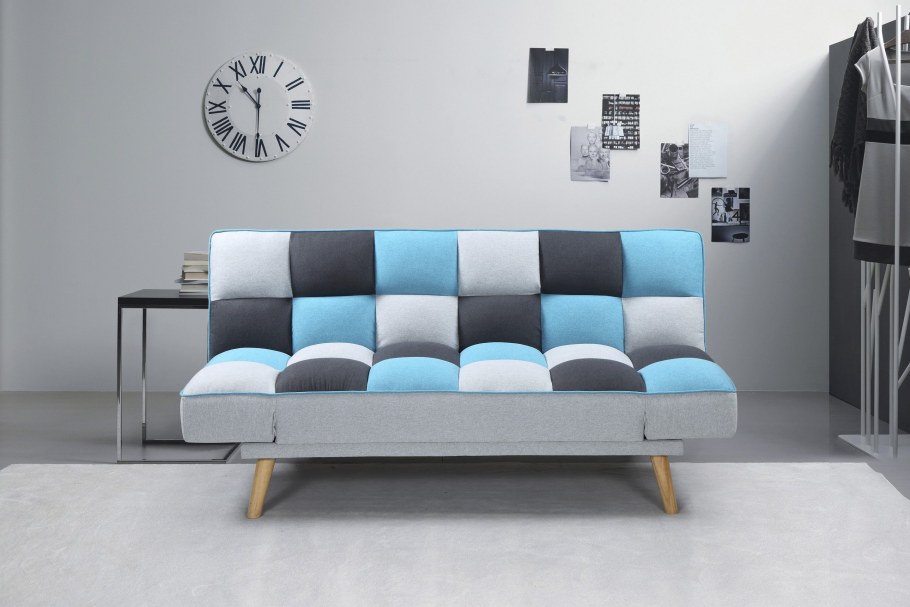 Диван Signal Moritz Velvet раскладной зеленый/золотой