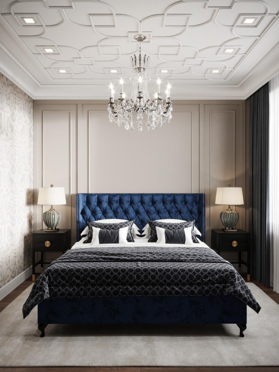 Спальня Неоклассика темный пол