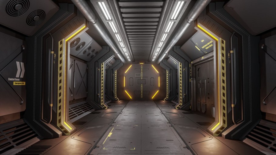 Sci Fi Corridor двери