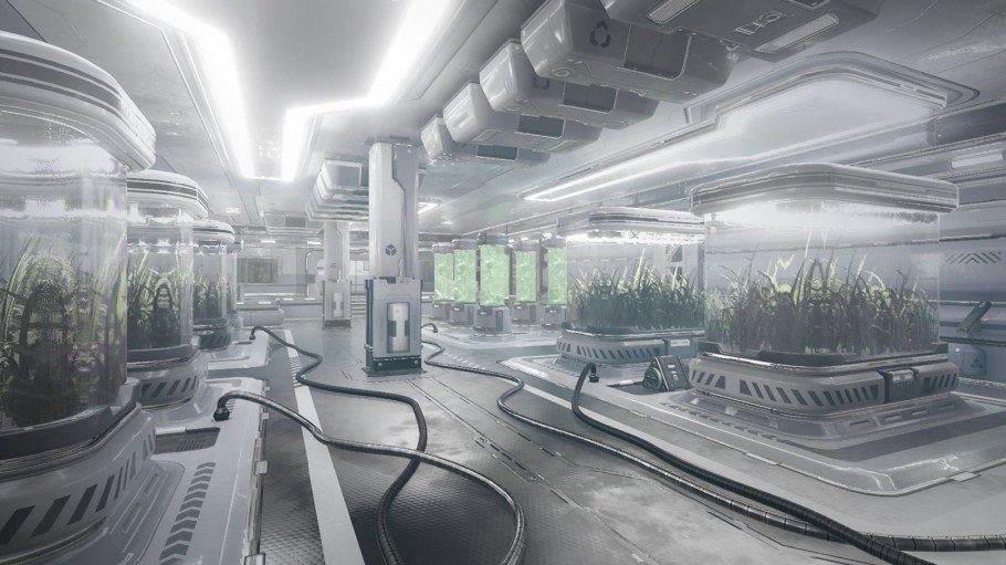 Концепт арт Sci Fi лаборатория