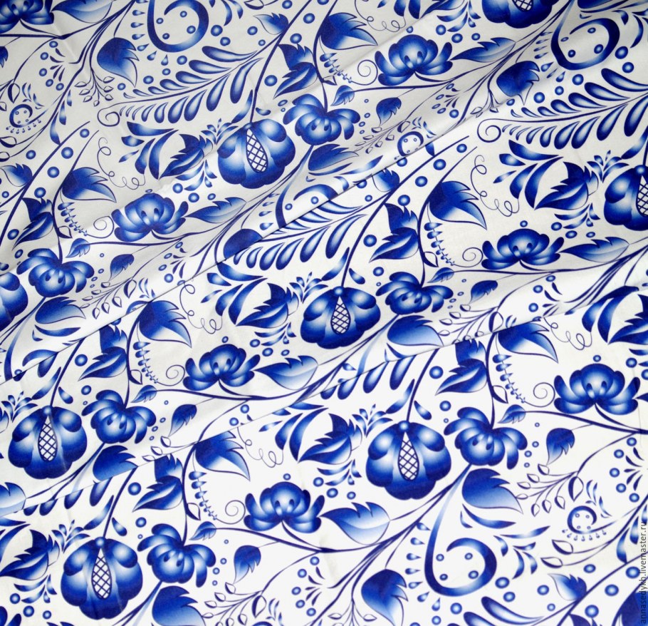 Ткань Малышев гжель6343-1