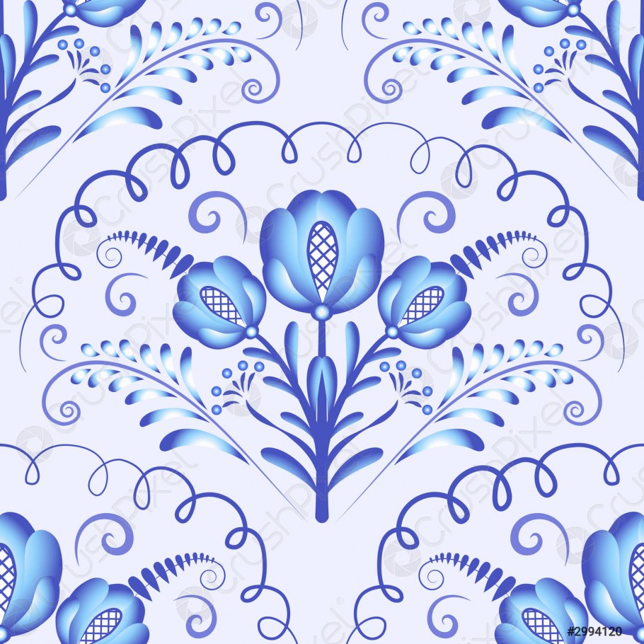 Гжельская синяя птица