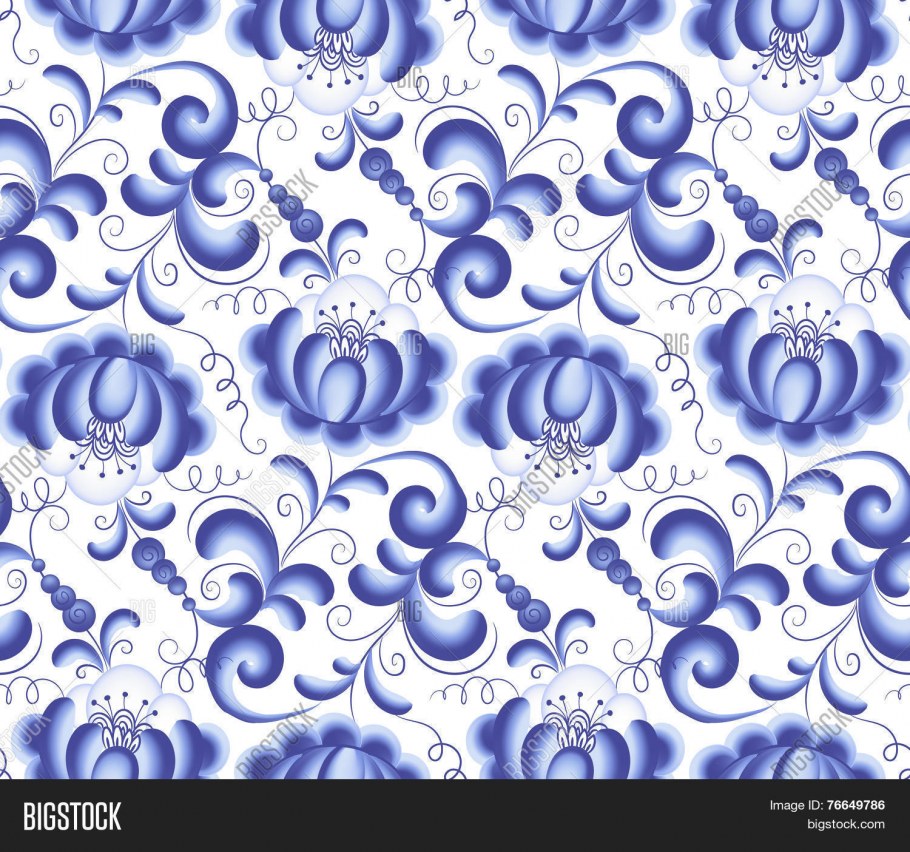 Трафарет гжельской росписи