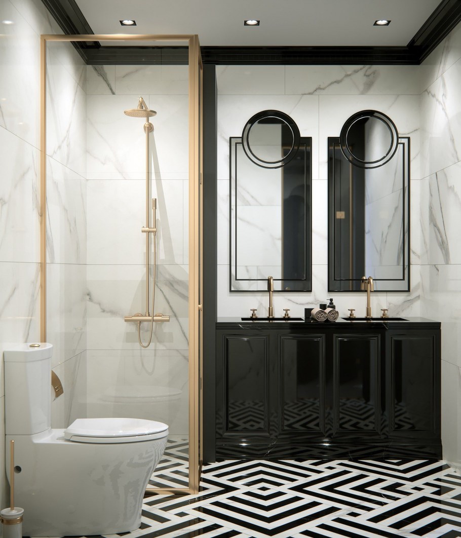 Ванна в стиле арт деко