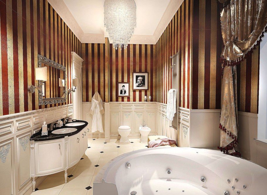 Ванна арт деко золото