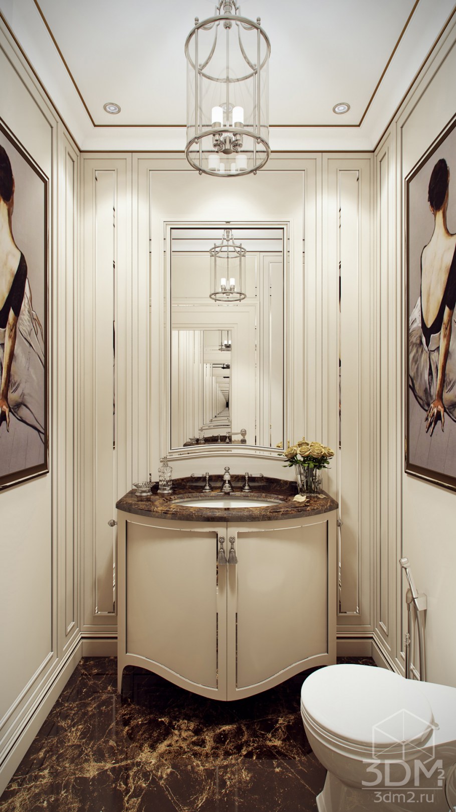 Ванна в стиле арт деко черная