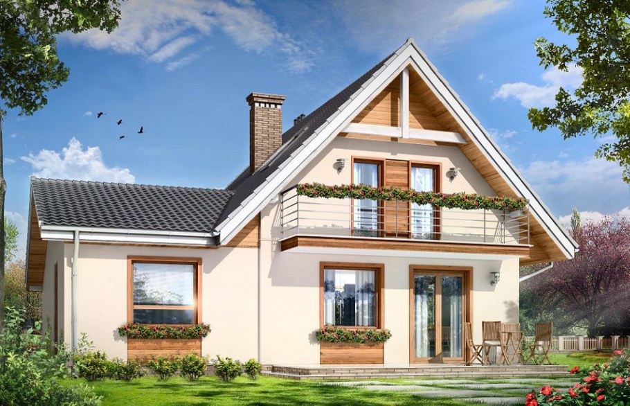 Лофт мансарда двускатная крыша