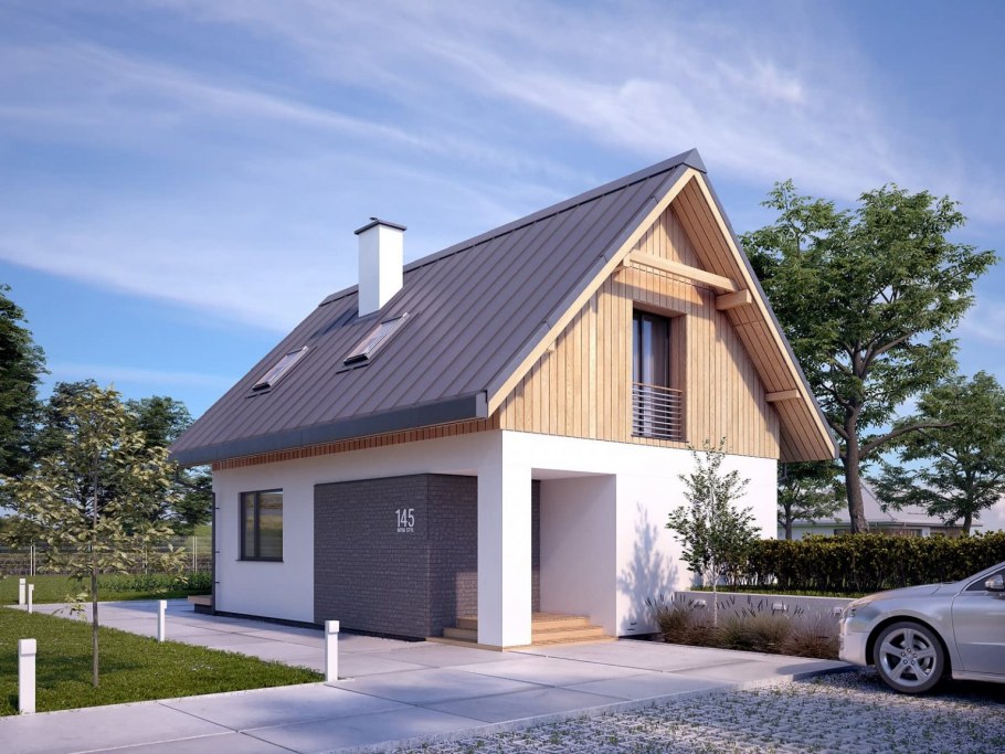 Дом с мансардной крышей