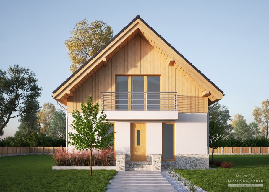 Домик с двускатной крышей