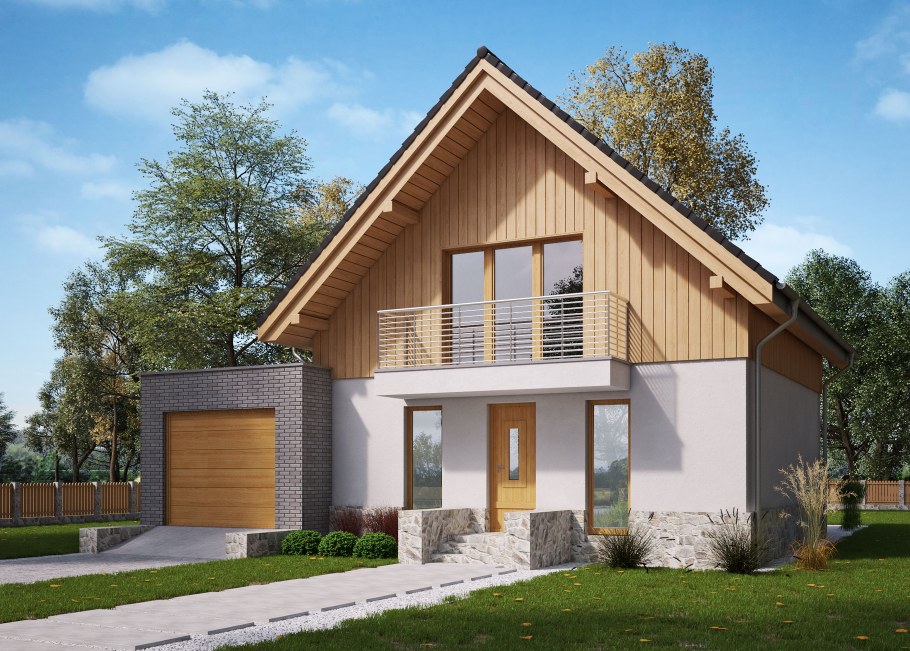 Планировка дома с двускатной крышей