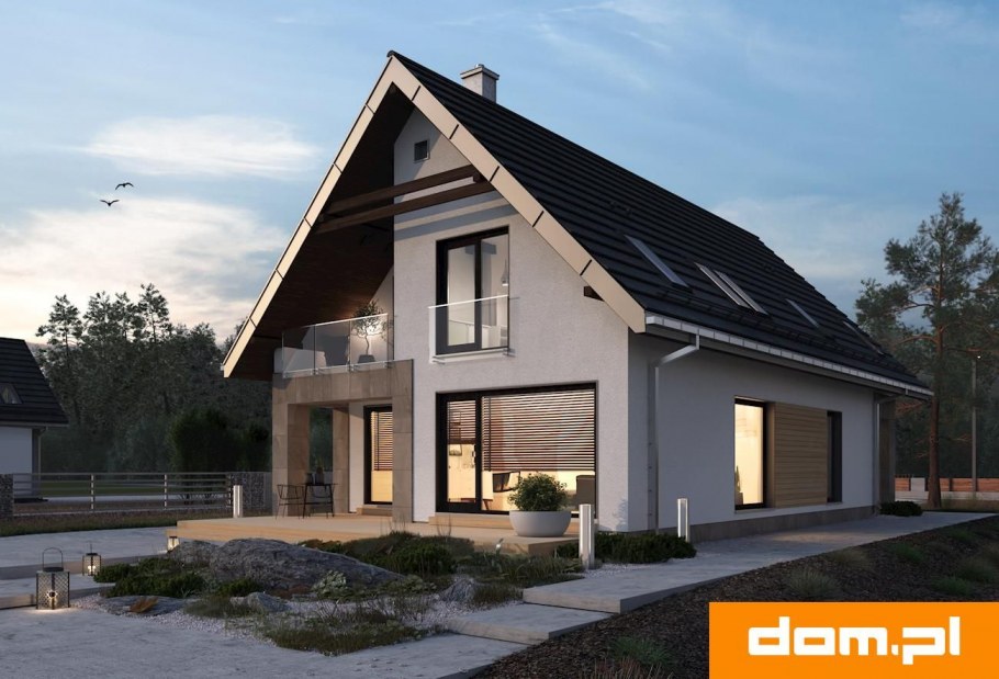 Дом с мансардным этажом современный