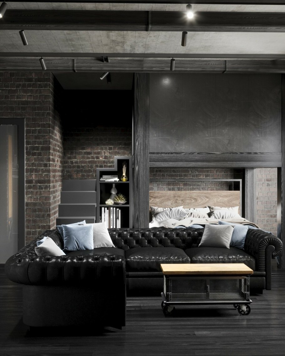 Интерьер в темных тонах