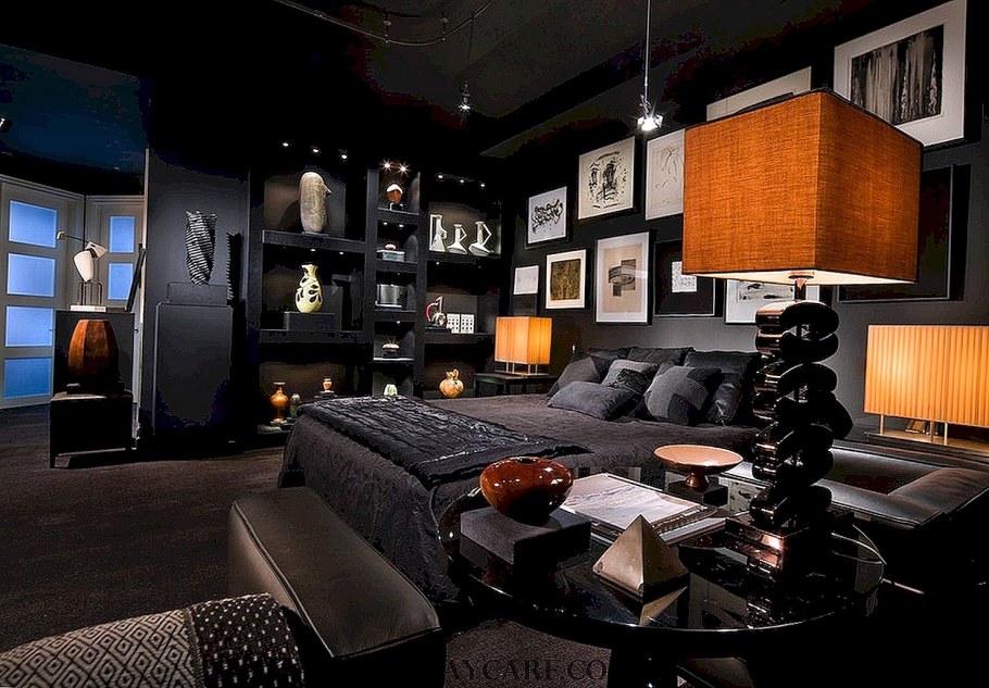 Мужской интерьер гостиной